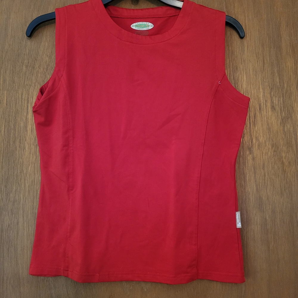 Red Sleeveless Top, Ladies L